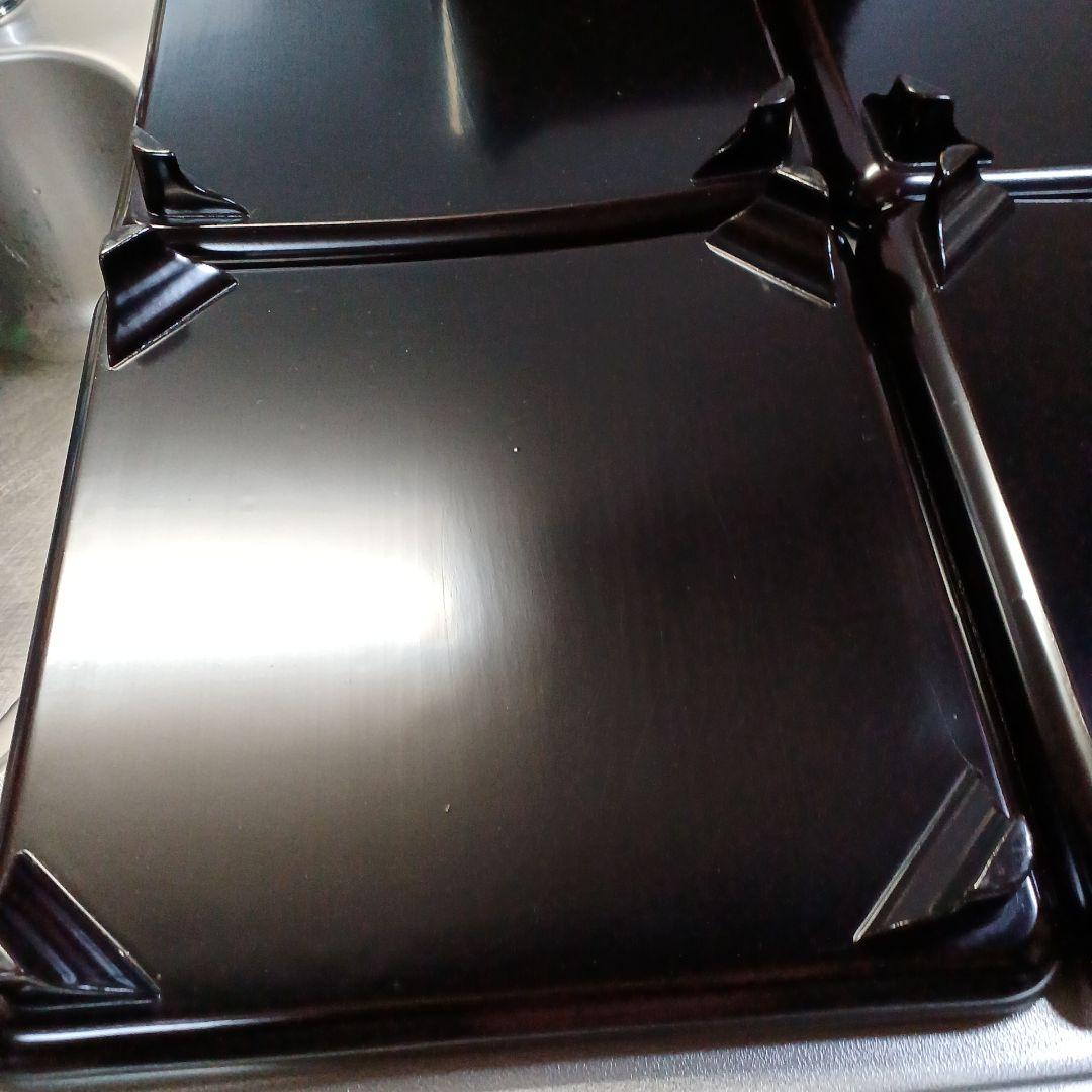 明治初期輪島塗沈金四方膳五客