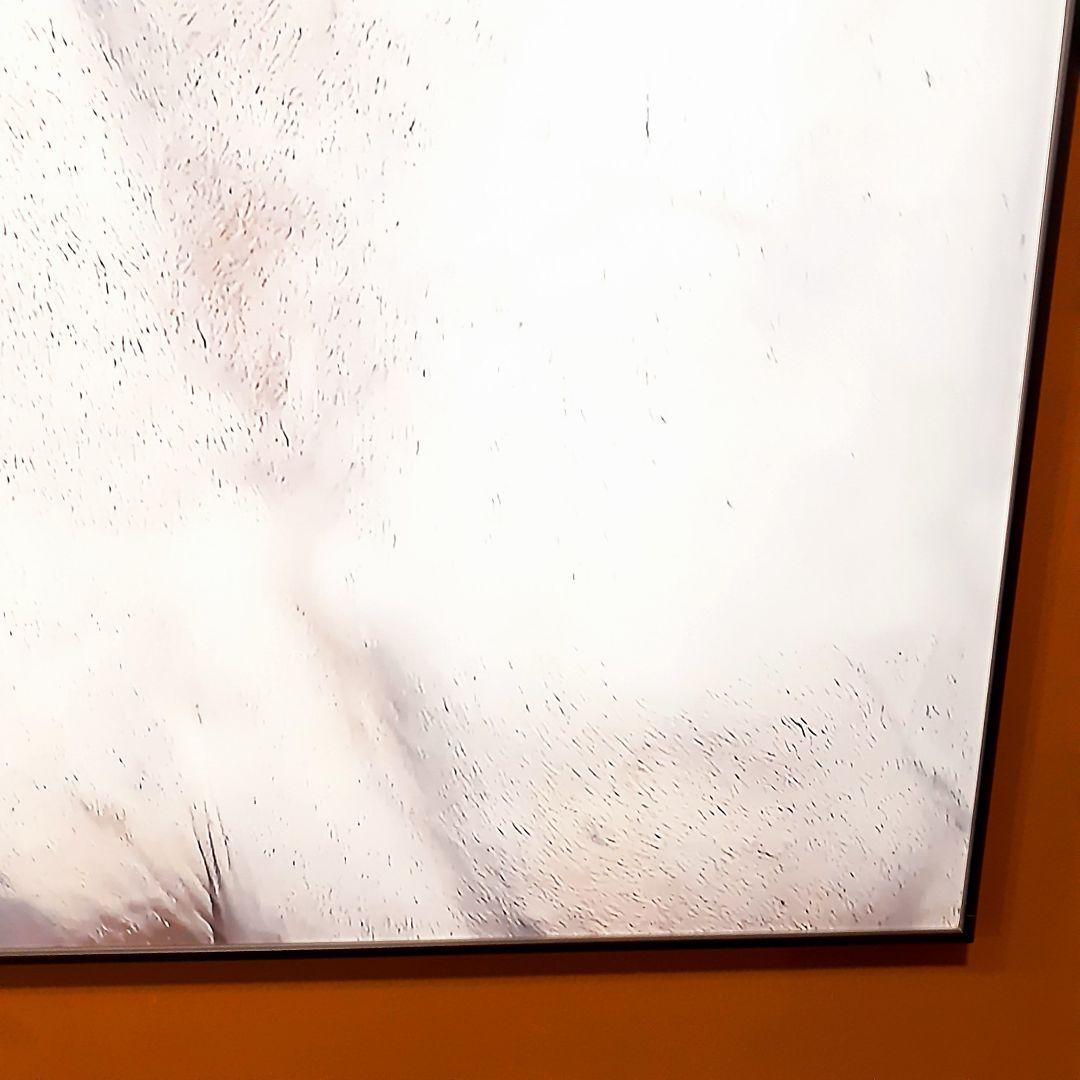 輸入雑貨　絵画　強化ガラス　硝子アート　『白馬』　特大ガラスアート　200cm越