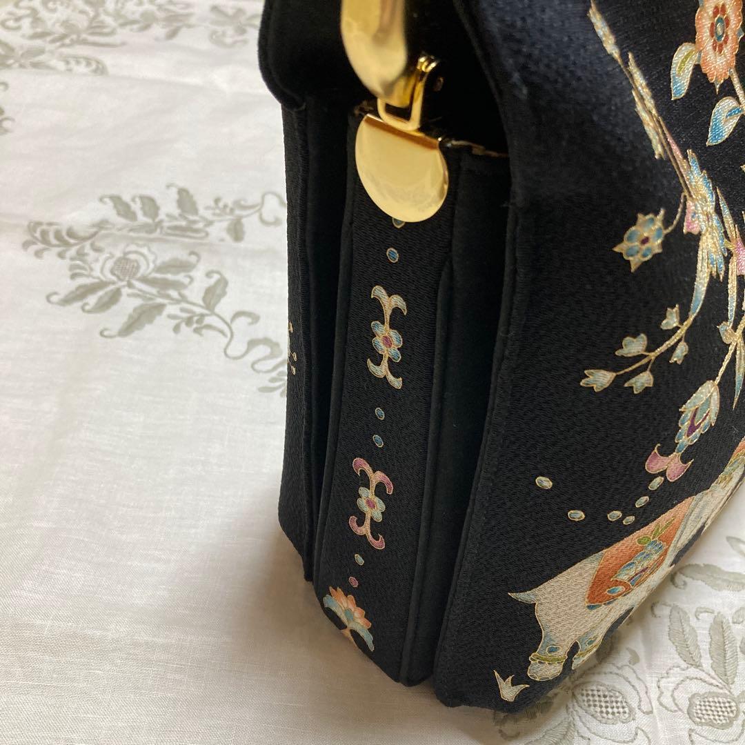 和装用バッグ 象と花の染め柄