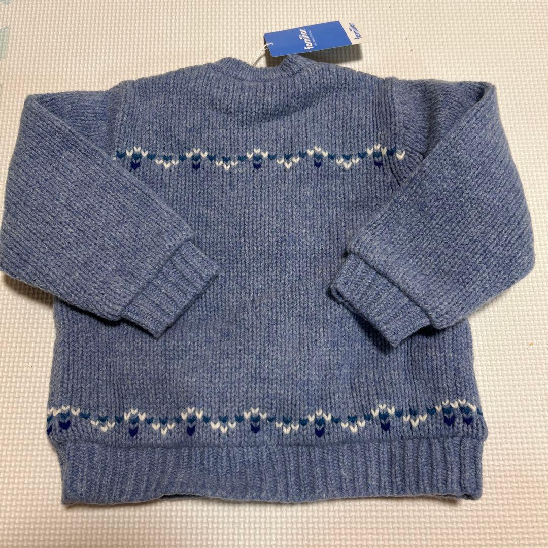 familiar ファミリア　カウチン　ジャケット　90 男の子　ブルー