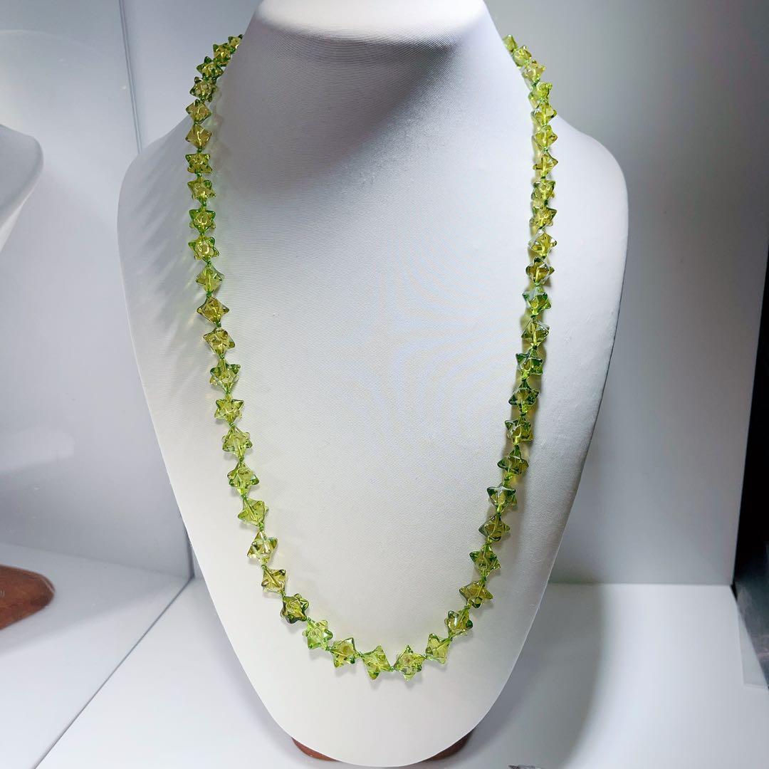 緑アンバーネックレスNO25-1353