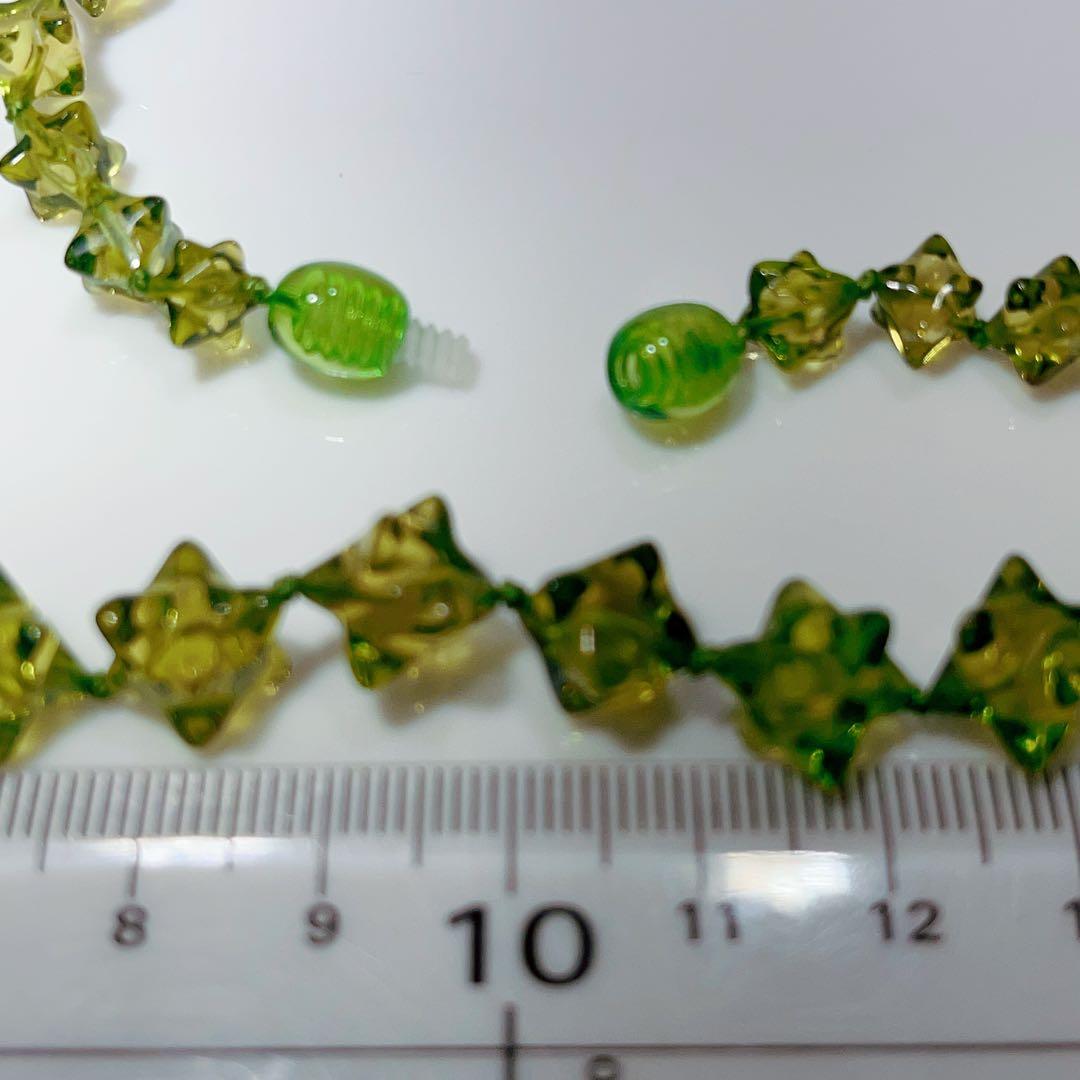 緑アンバーネックレスNO25-1353