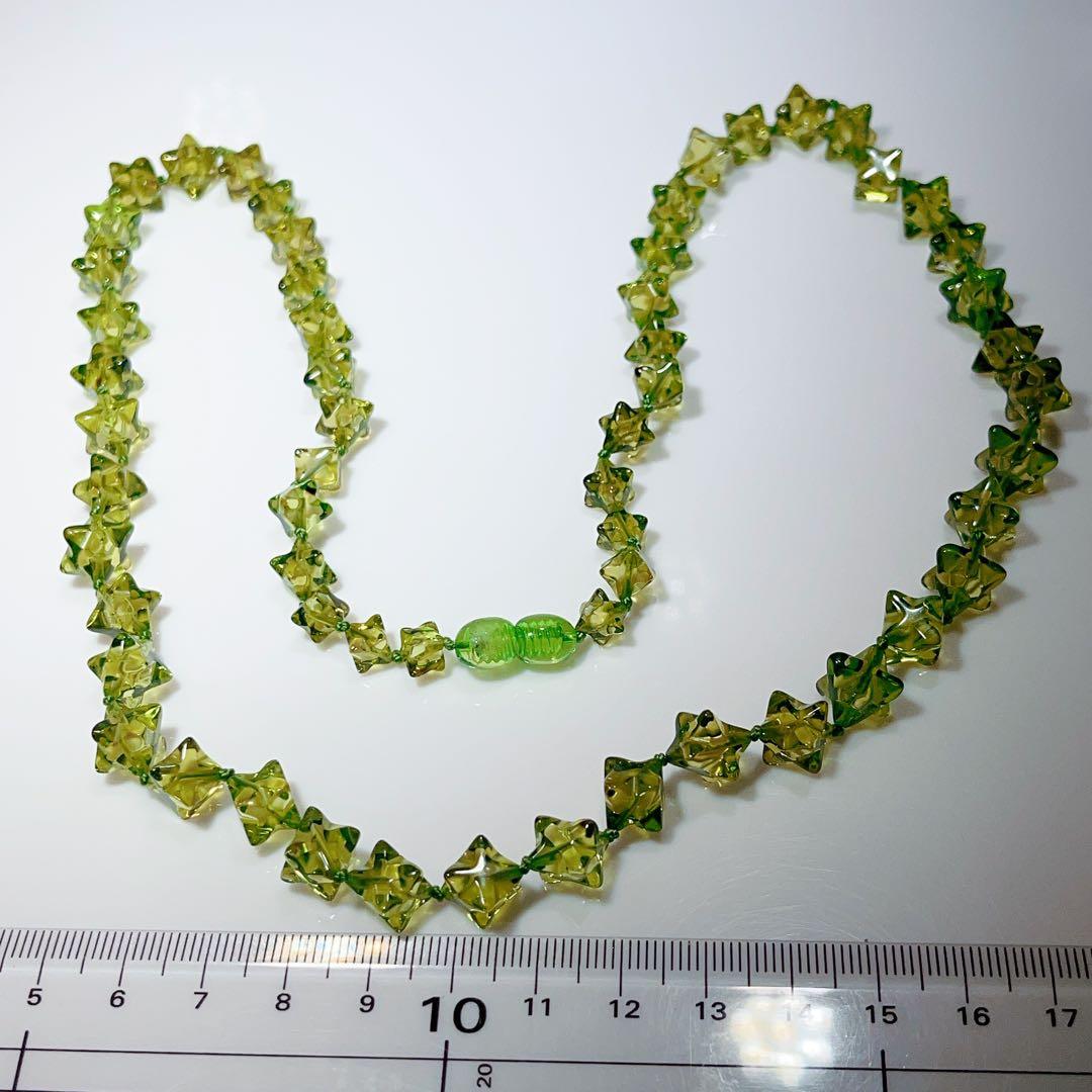 緑アンバーネックレスNO25-1353