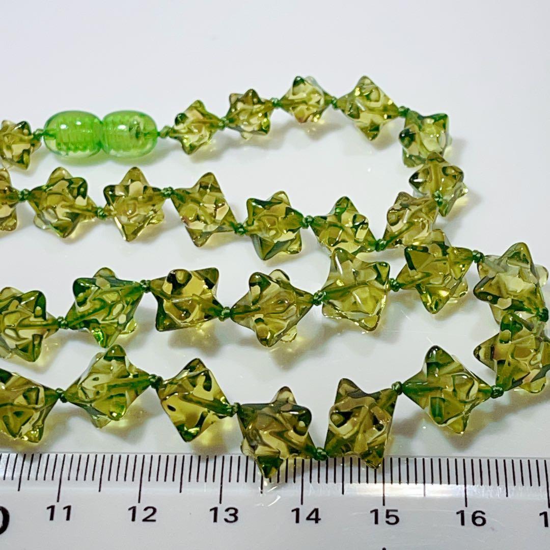 緑アンバーネックレスNO25-1353