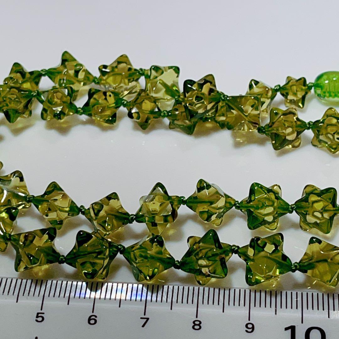 緑アンバーネックレスNO25-1353