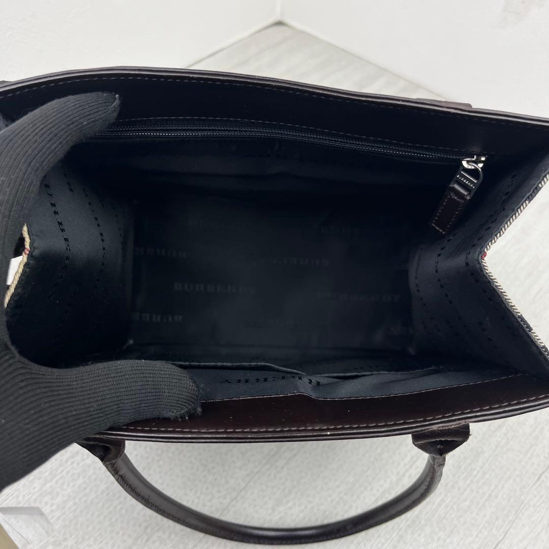 美品✨ Burberry バーバリー ハンドバッグ ノバチェック レザー