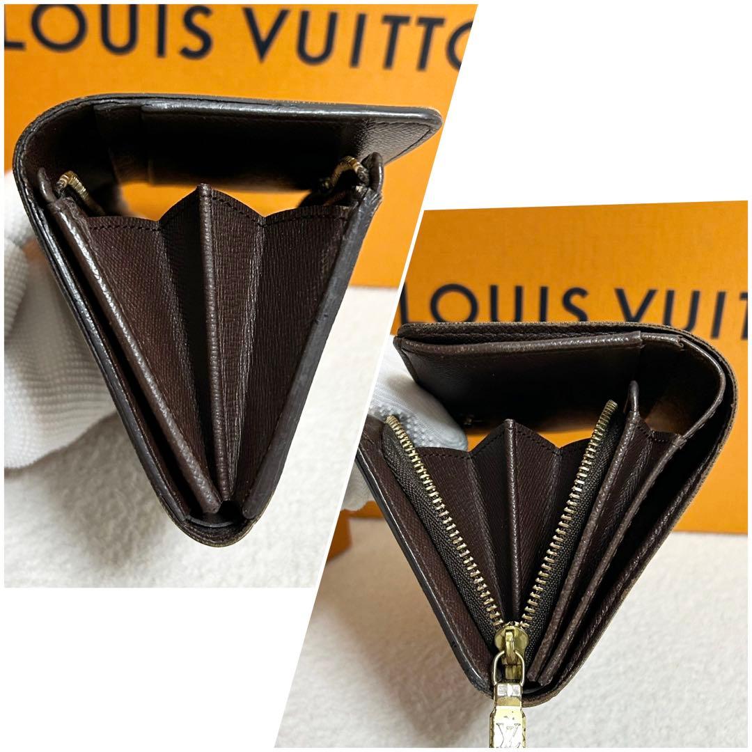 ルイヴィトン　ダミエ　二つ折り財布　トレゾール　ポルト