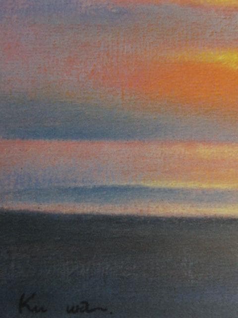 桑畑和生、幸福な朝、希少な画集より、新品高級額・額装付、状態良好