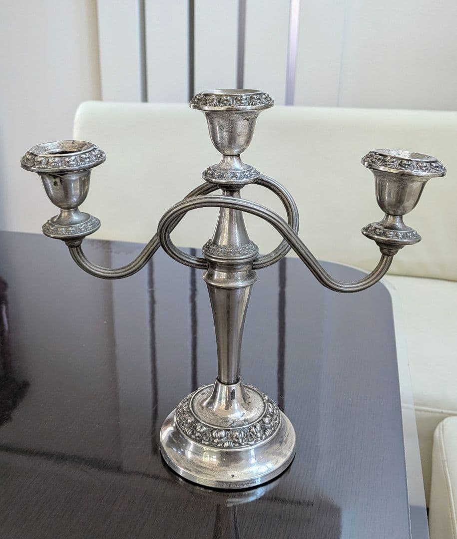 ヴィンテージ　lanthe of england　シルバーメッキ　キャンド燭台