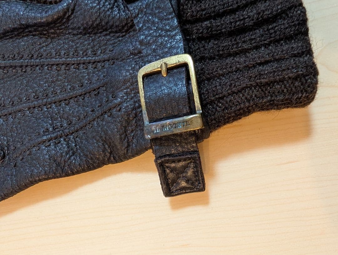 イルビゾンテ ダークブラウン レザー手袋