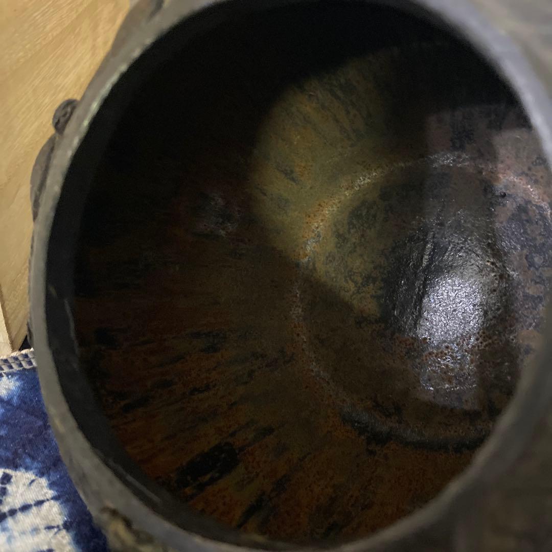 亀文堂　鶴亀　鉄瓶