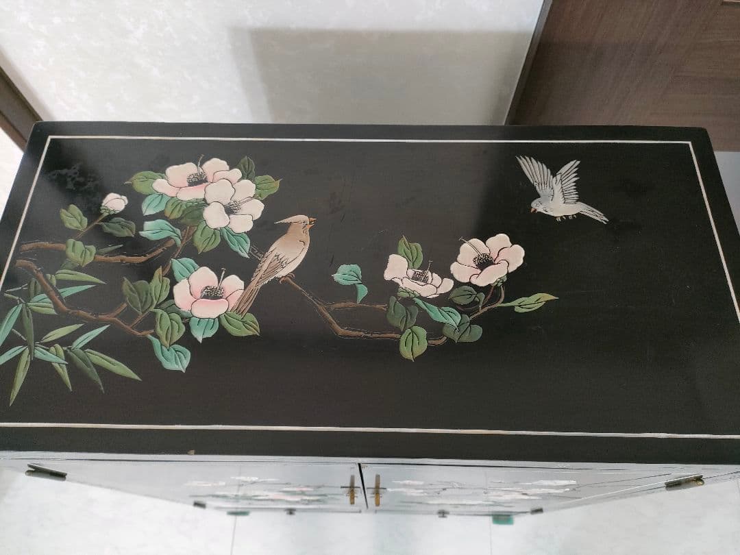 【TI様用】　中国家具 キャビネット 中国古玩 アンティーク家具 花鳥図