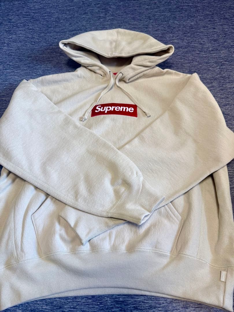 Supreme フード付きパーカー クリーム