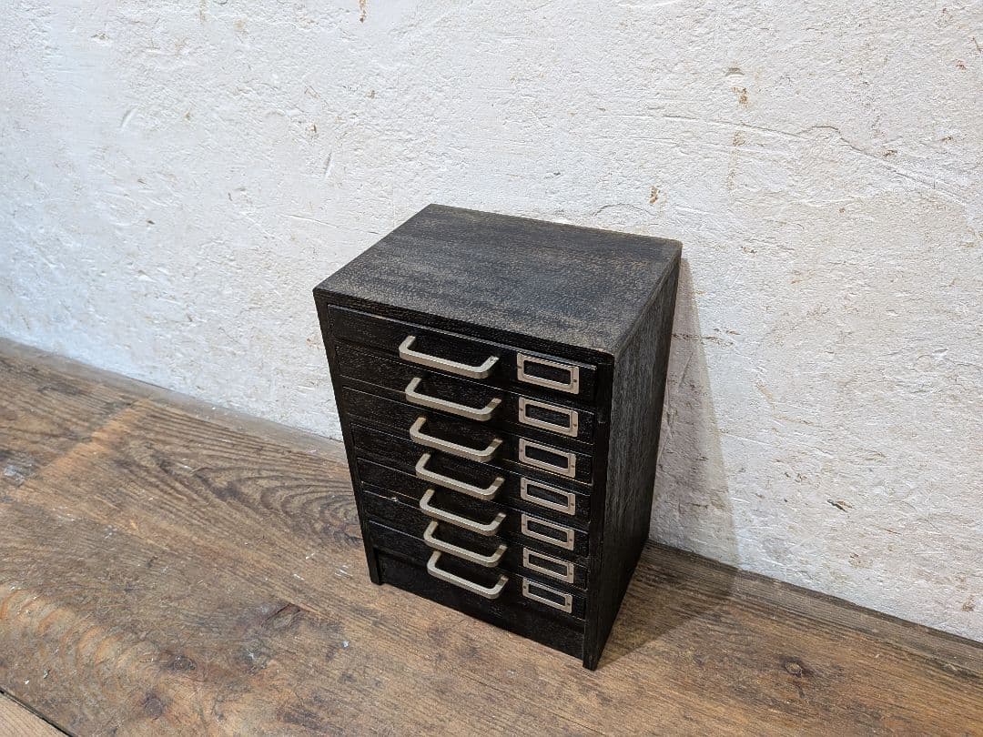 1113 ビンテージ　収納7杯　小引き出し　小物入れ　工業系　ケース　レトロ