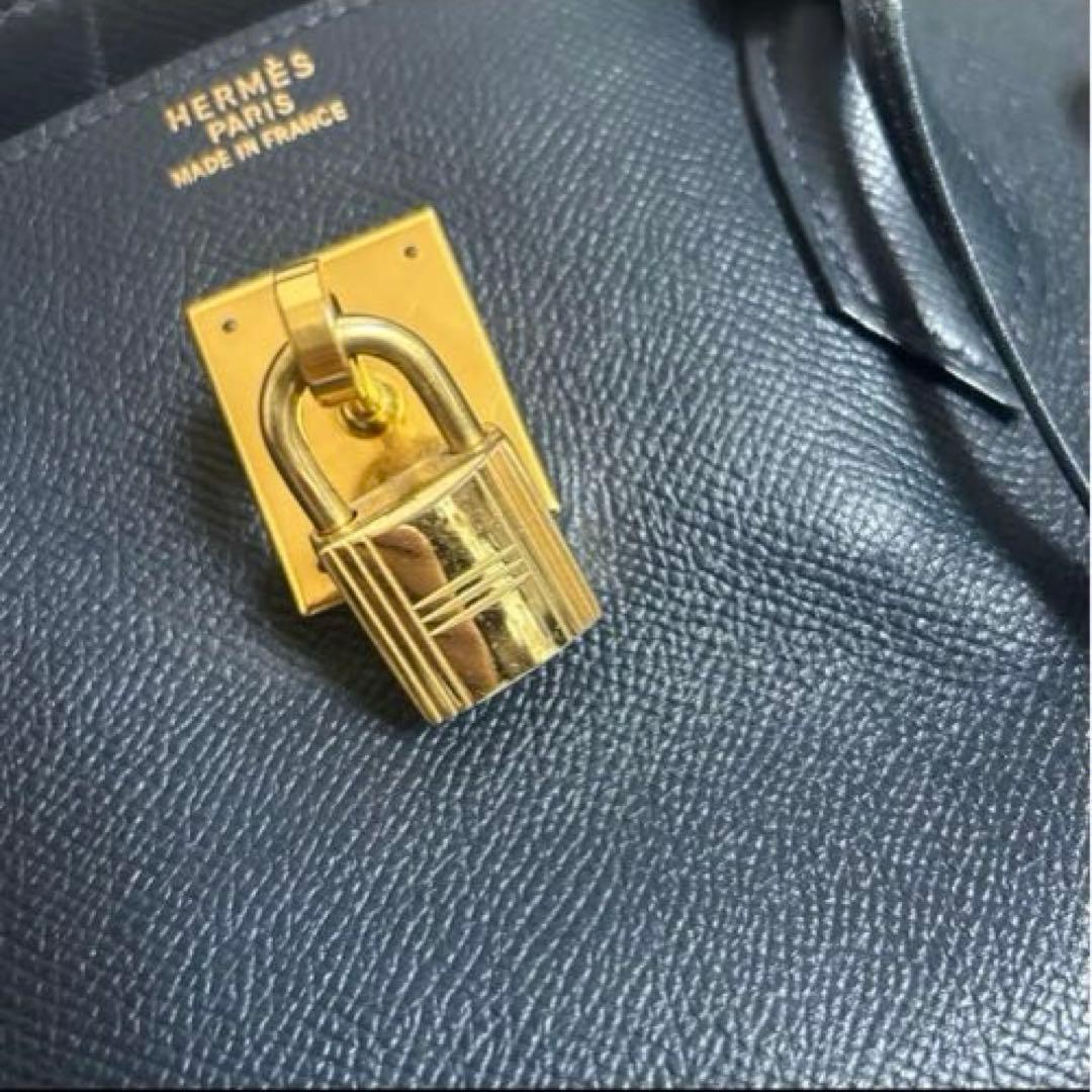 HERMES バーキン40 黒に近いネイビー ゴールド金具