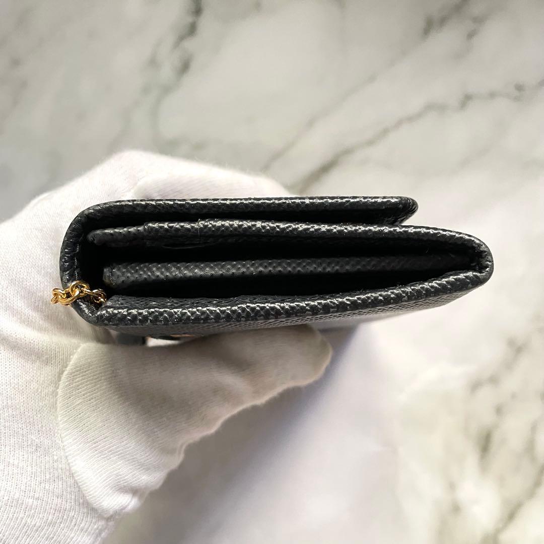 PRADA プラダ サフィアーノ 長財布 フラップ　2つ折り　極美品0119-①