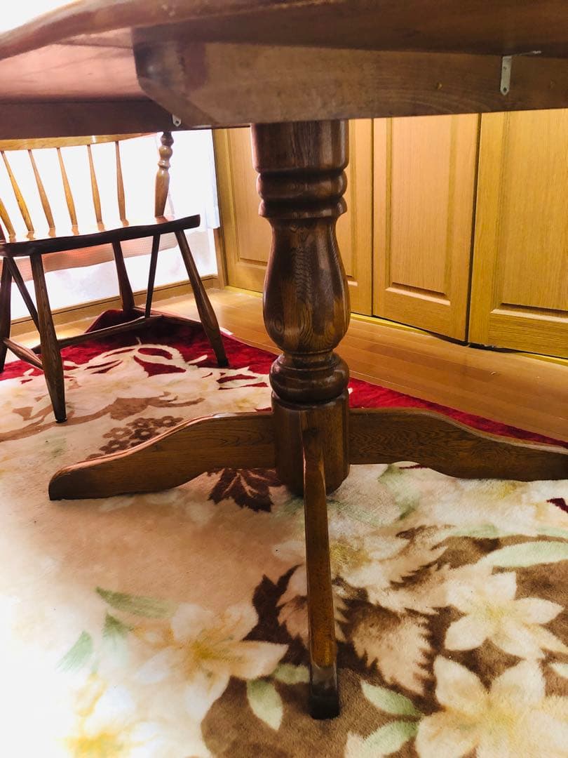 柏木工　アンティーク　猫足　ダイニングテーブル