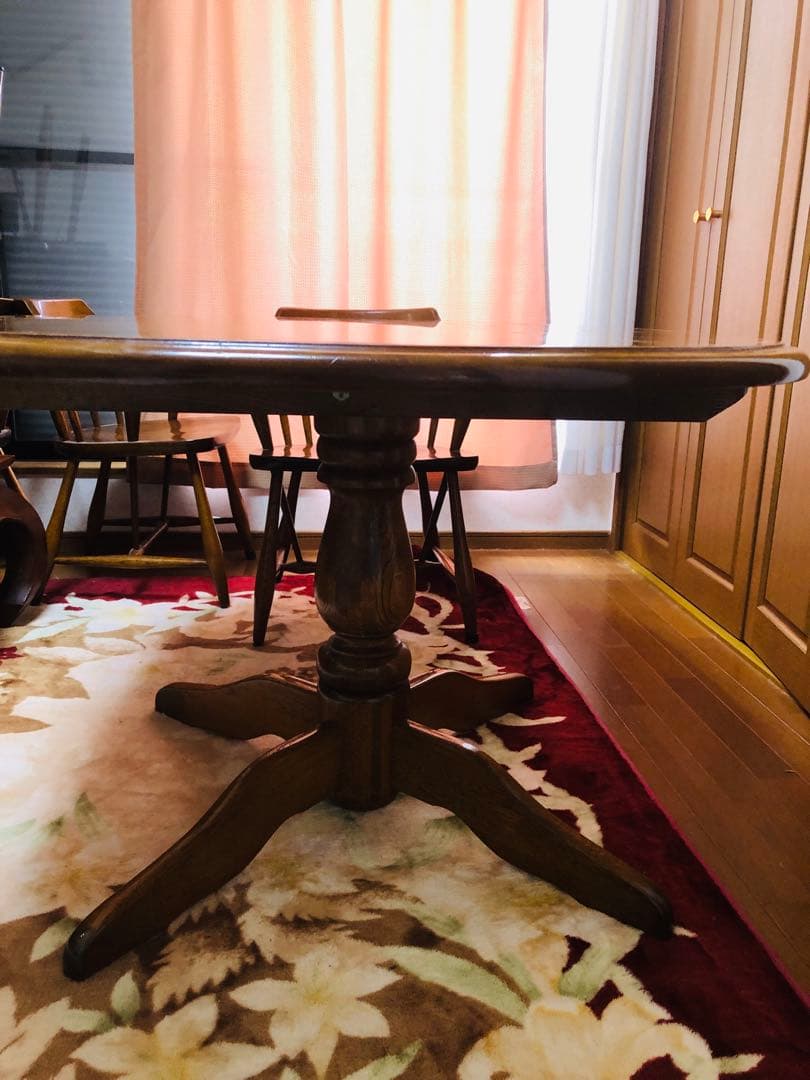 柏木工　アンティーク　猫足　ダイニングテーブル