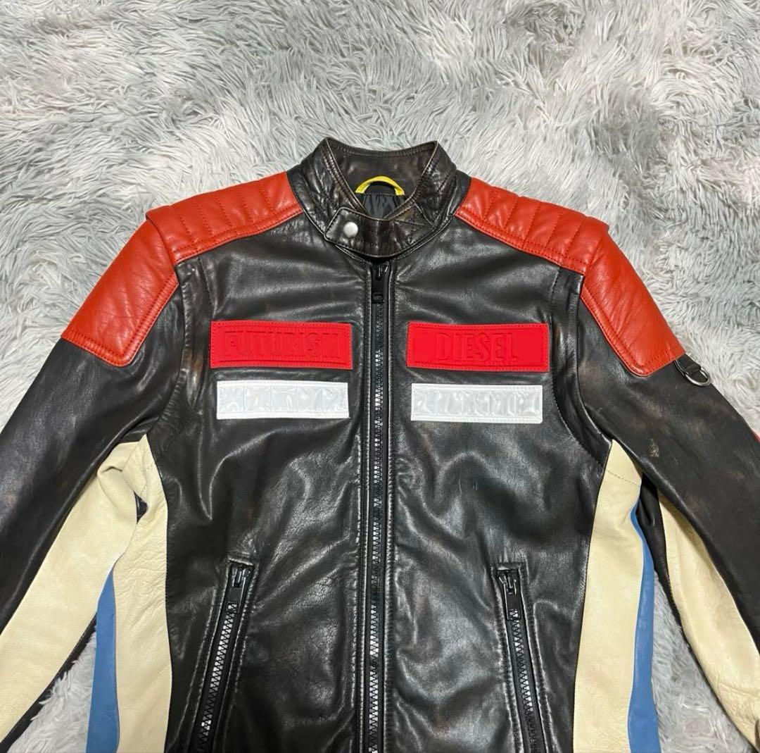 【美品】DIESEL 本革 2way マルチ〈定価137,500円〉