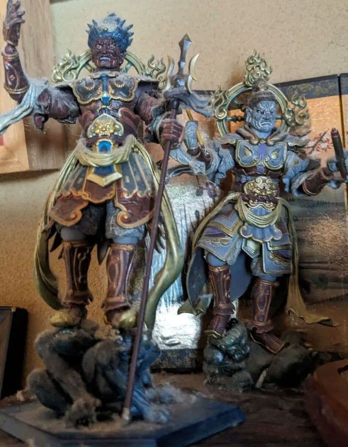 タケヤ師可動仏像・持国天、増長天、広目天、多聞天四天王像フィギュア 4体セット