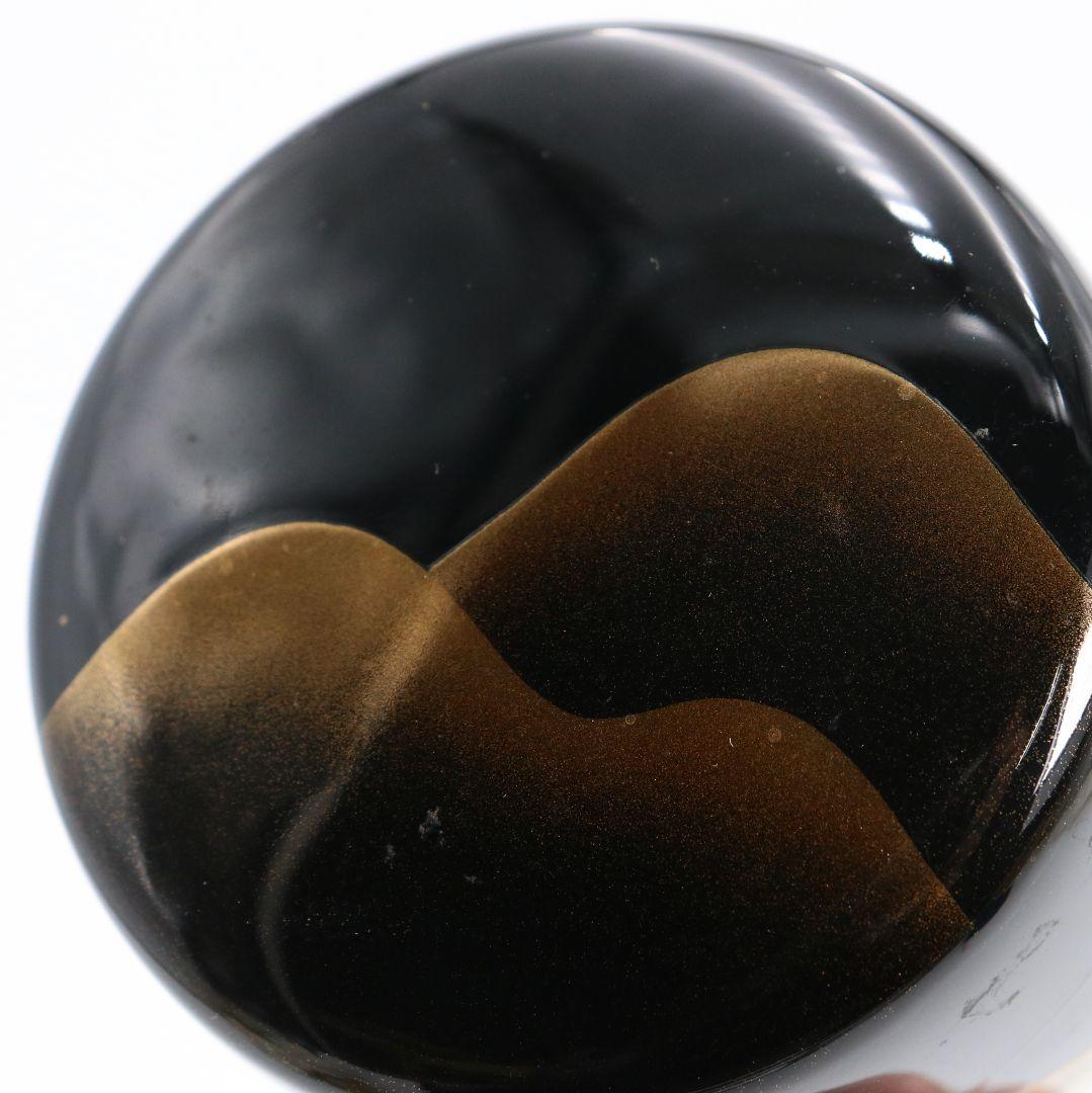 中川秀甫作 遠山蒔絵 中棗 茶道具 共箱　V930　N7