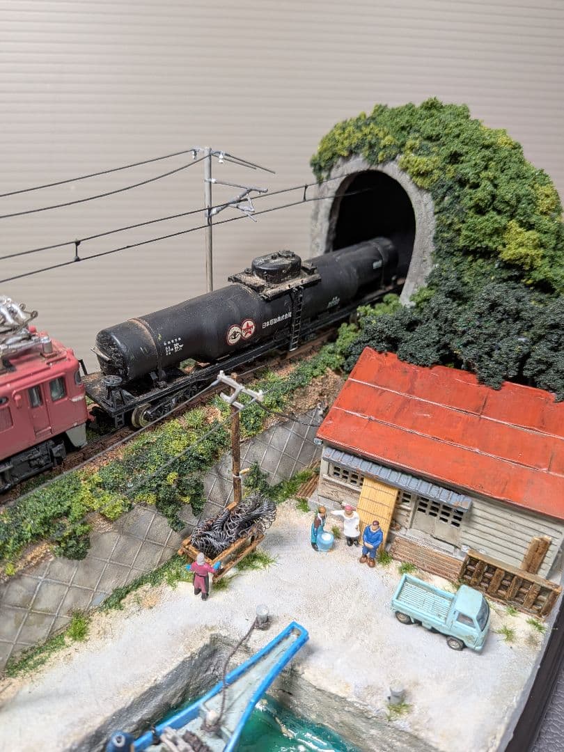 No.60鉄道Nゲージジオラマ車両、漁船、車他付き