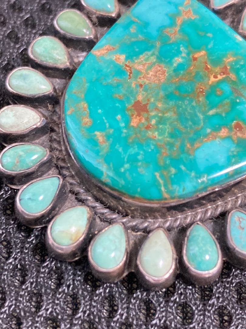 ナバホ族ターコイズペンダント A. Jakeインディアンジュエリーロンハーマン