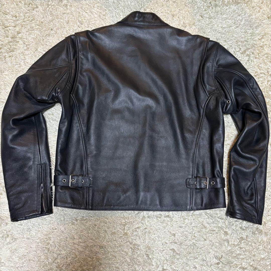 【人気】Rookie Leather ライダース 牛革 肉厚 レザージャケット