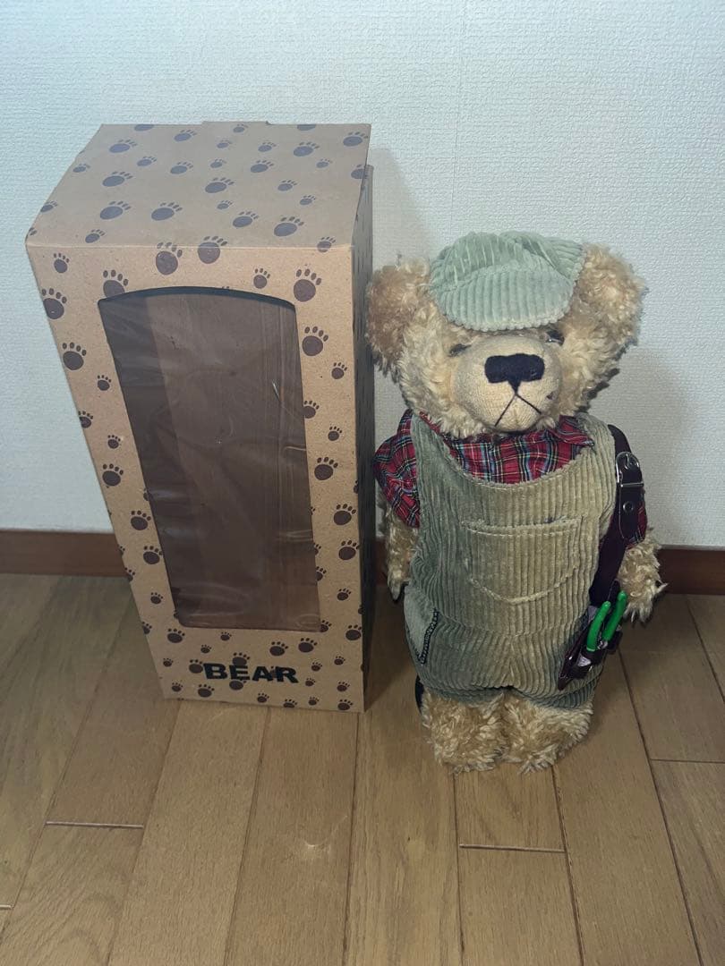 テディベア チェック柄シャツ付き