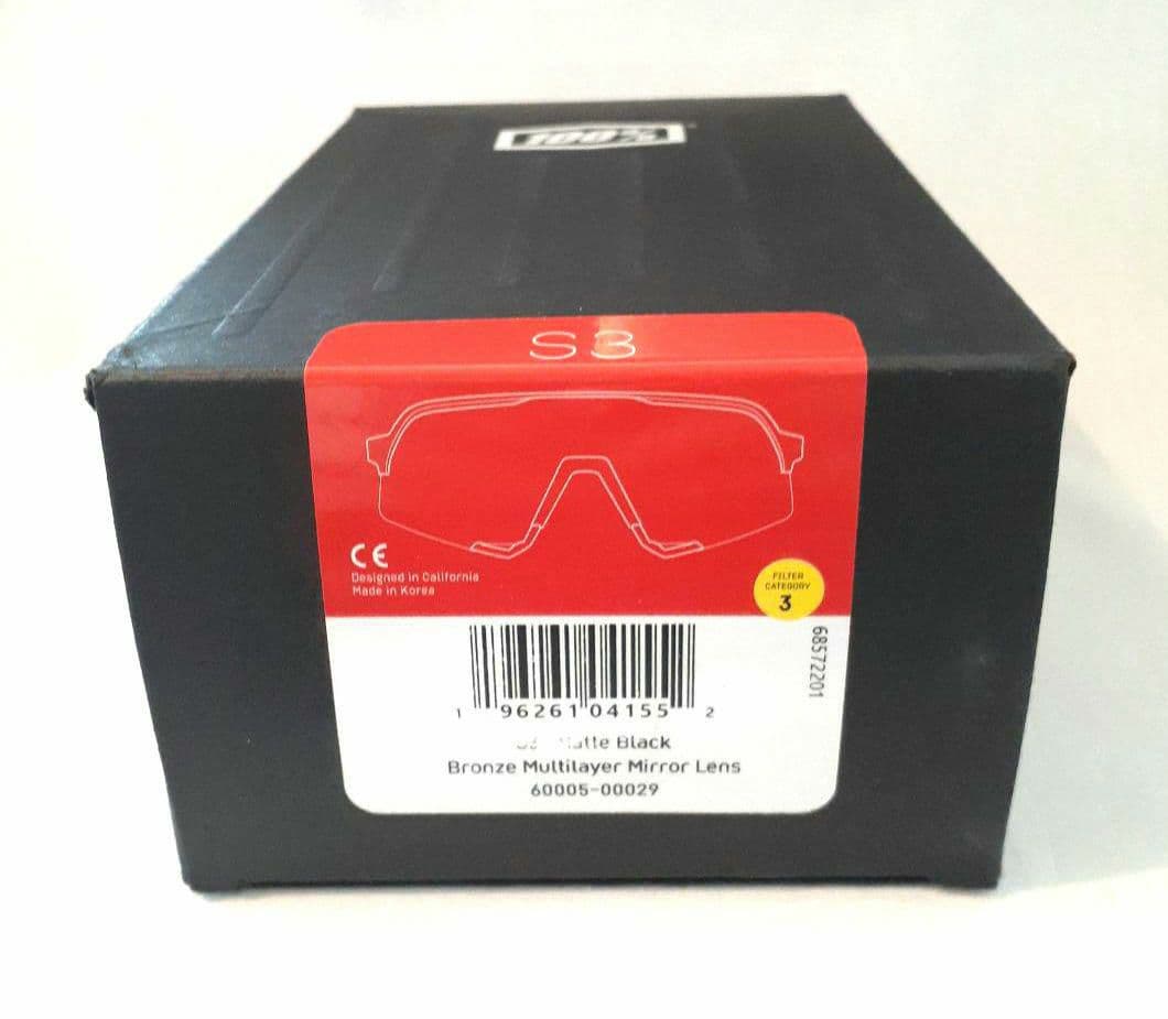 100% S3 ブラック ブロンズ ワンハンドレッド サングラス