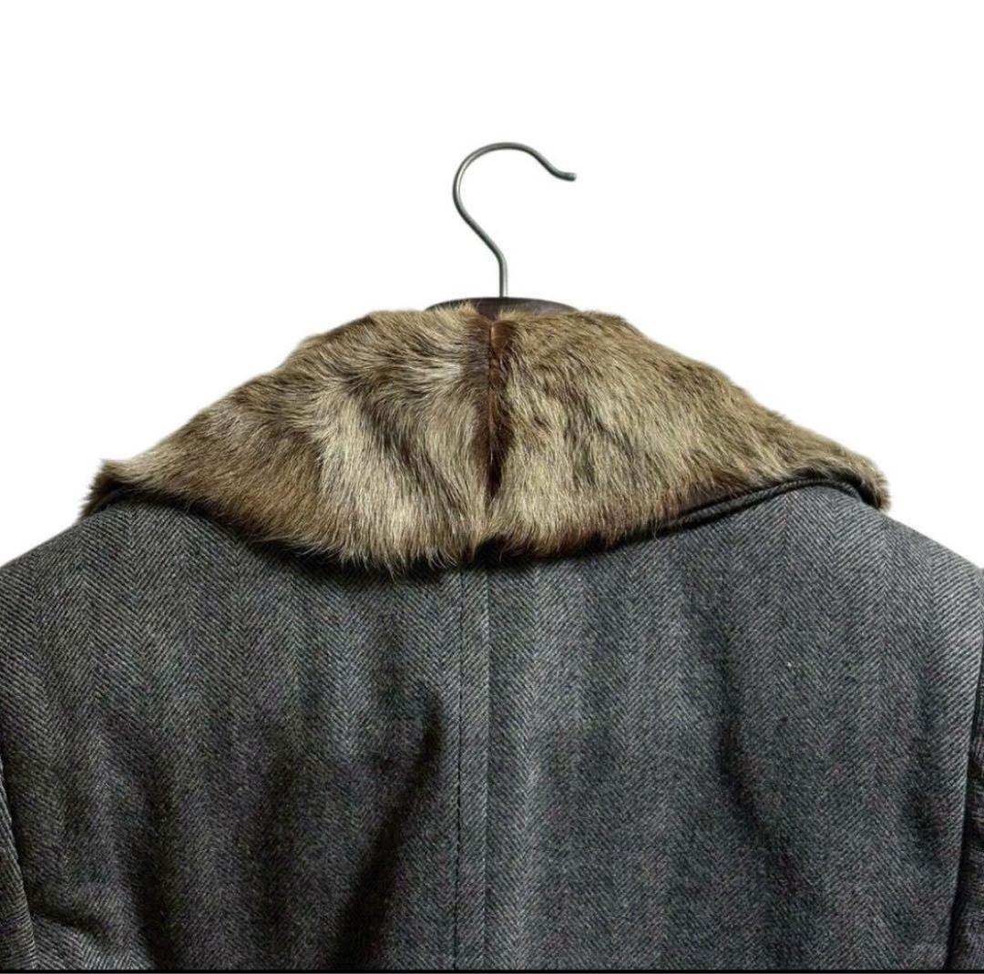 ドルチェ＆ガッバーナ ショートダブルファー付Pコート ジャケット キルティング