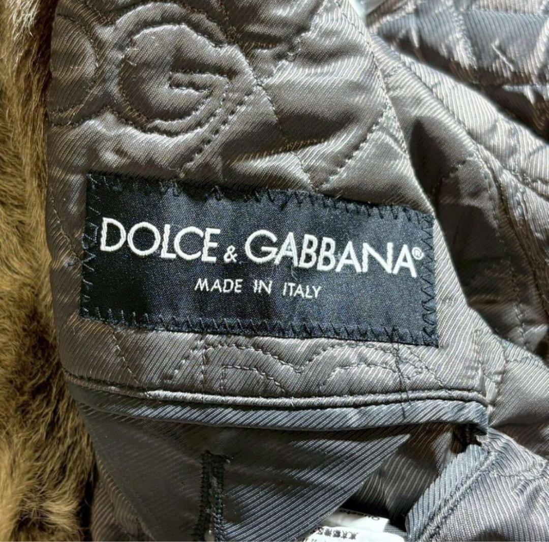 ドルチェ＆ガッバーナ ショートダブルファー付Pコート ジャケット キルティング