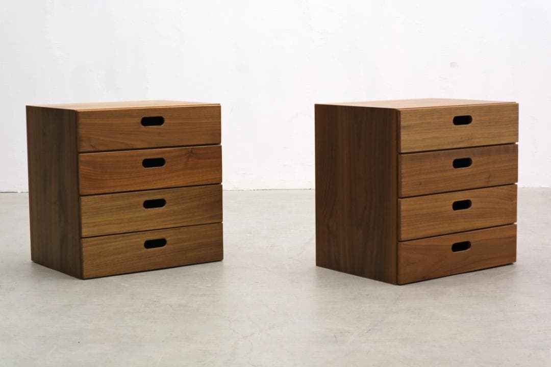 2個セット MUJI 無印良品 スタッキングチェスト 4杯 ウォールナット