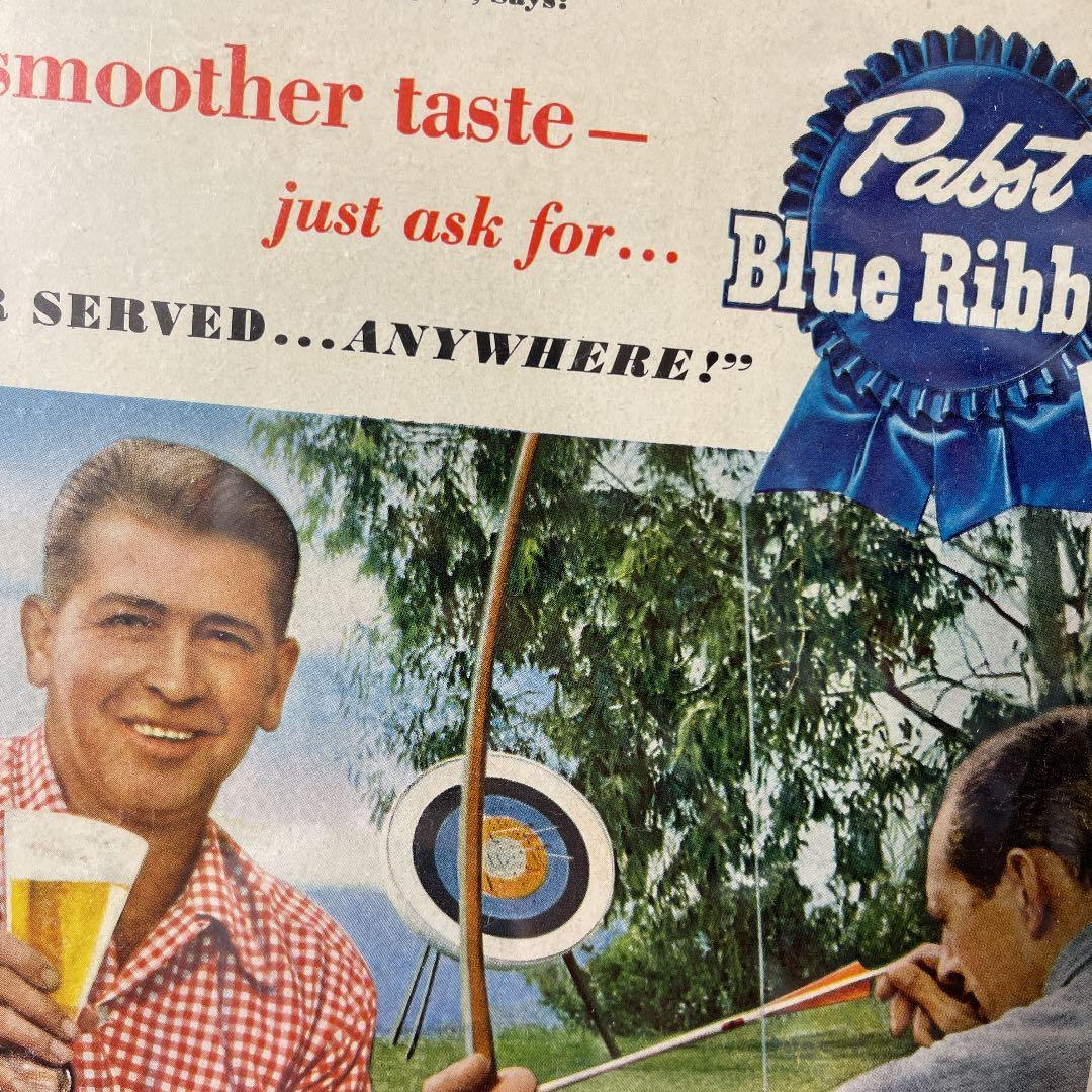 希少品！ Pabst Blue Ribbon パブストブルーリボン USA額装品