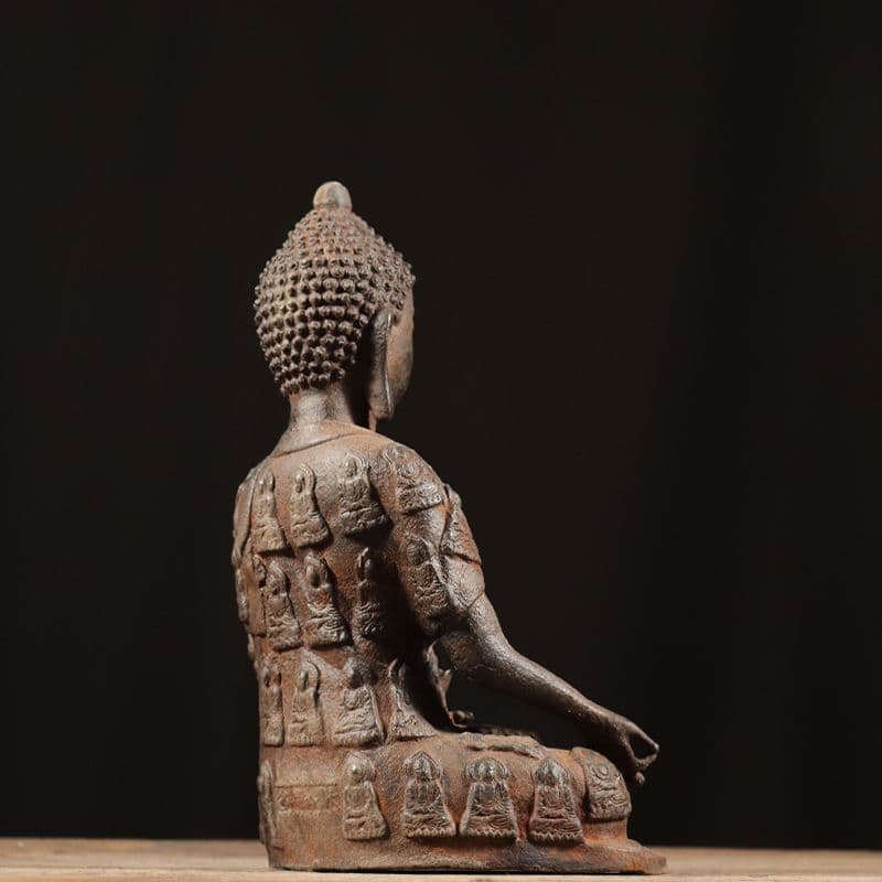 鉄器 鉄仏 千衣仏 釈迦牟尼仏坐像 仏教美術 工芸品 置物