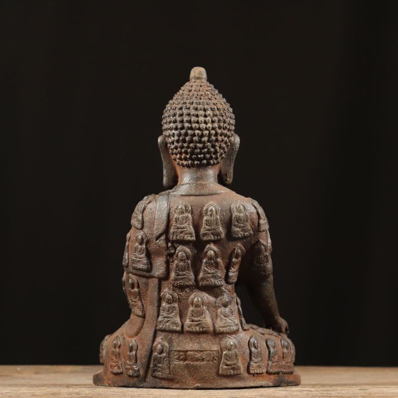 鉄器 鉄仏 千衣仏 釈迦牟尼仏坐像 仏教美術 工芸品 置物