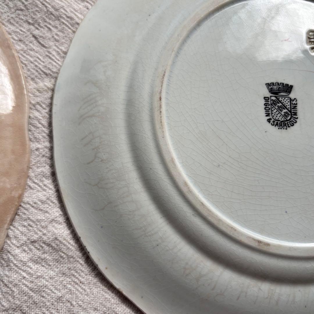 【ディゴワン&サルグミンヌ】風刺皿2枚セット フランス ブロカント ハロウィン