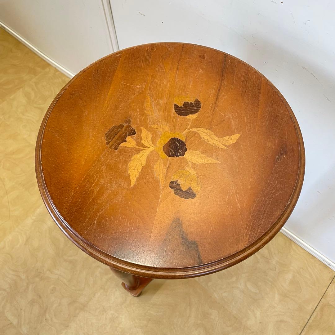 象嵌 サイドテーブル 花台 コンソール 飾り台 イタリア アンティーク調