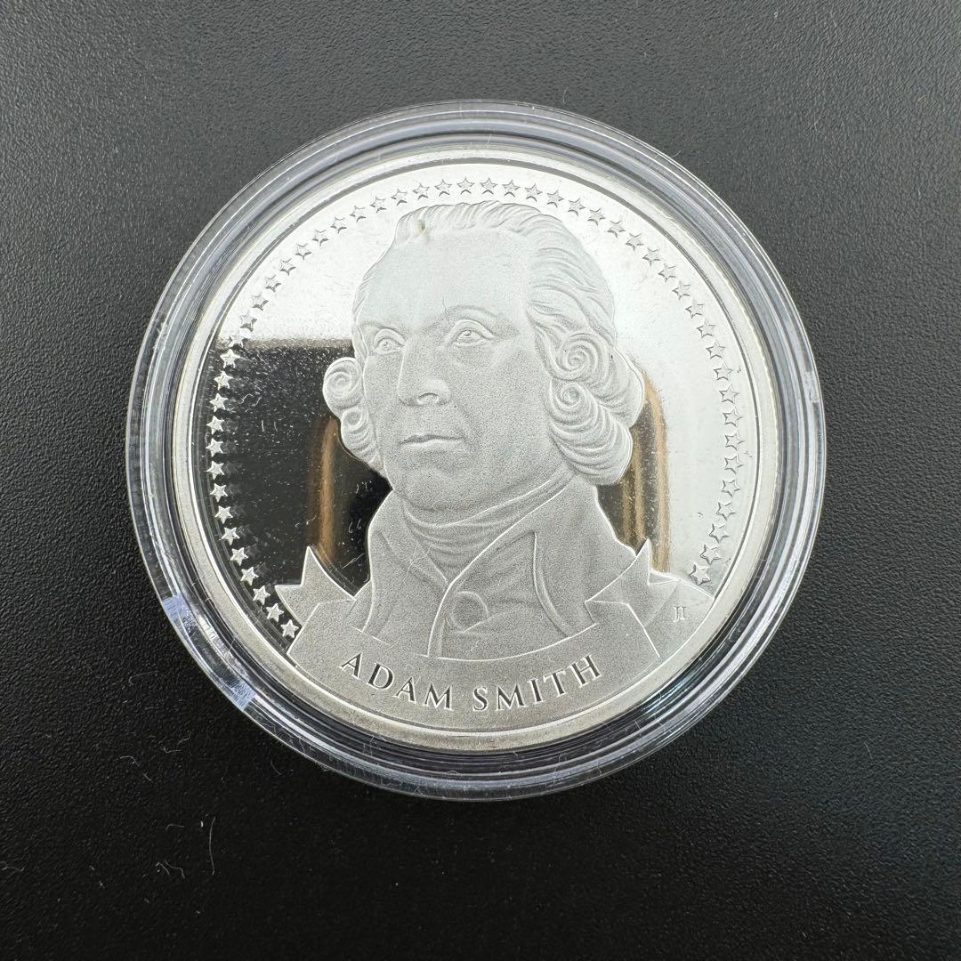 アダムスミス シルバーラウンド 銀貨 1oz 1オンス 純銀 カプセル付き