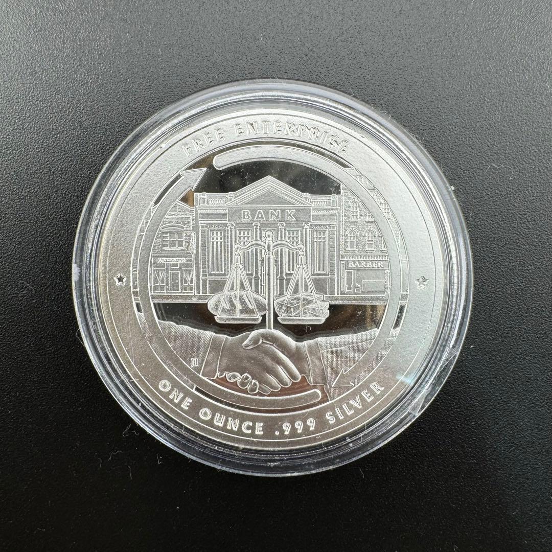 アダムスミス シルバーラウンド 銀貨 1oz 1オンス 純銀 カプセル付き