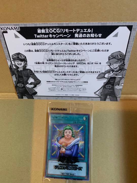 エラーカード 遊戯王 治療の神 ディアンケト BLUEシークレット