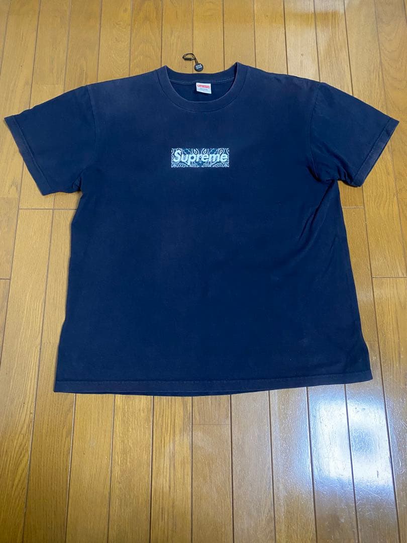 Supreme Bandana Box Logo Tee \"Navy\" Mサイズ