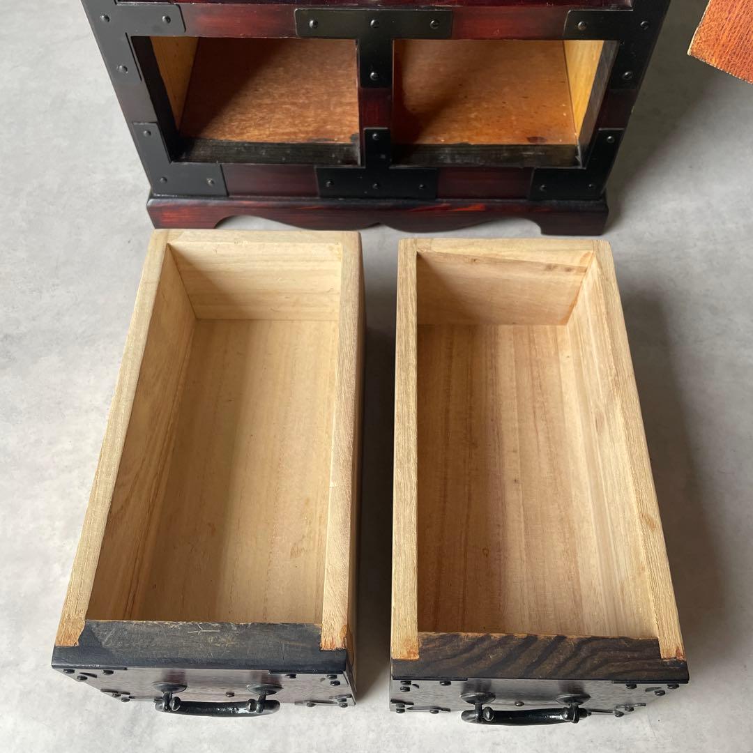 仙台箪笥　時代箪笥　和風家具　キャビネット　木製　レトロ　鍵つき