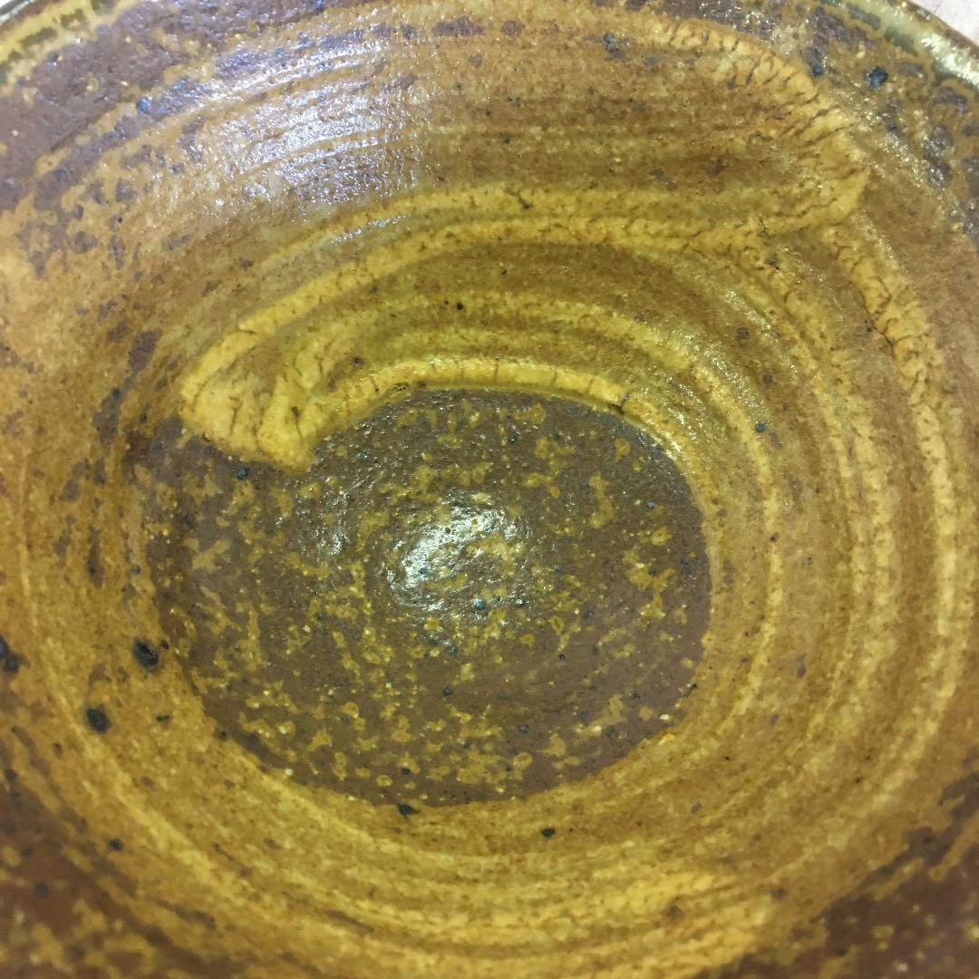 （吉）茶道具　刷毛目黄瀬戸茶碗　越前椿窯　五島哲