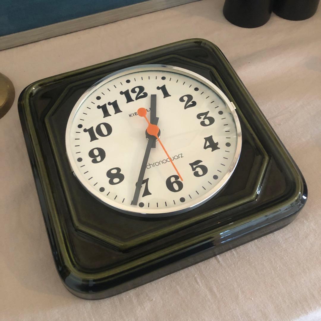 ドイツ　KIENZLE キエンツレ　陶器の掛け時計　アンティーク