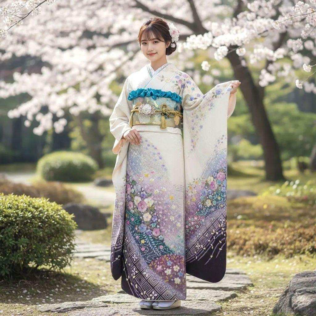 お直し無料☆振袖フルセット(8点)・成人式・辻ヶ花・辻が花・落款入り・作家物