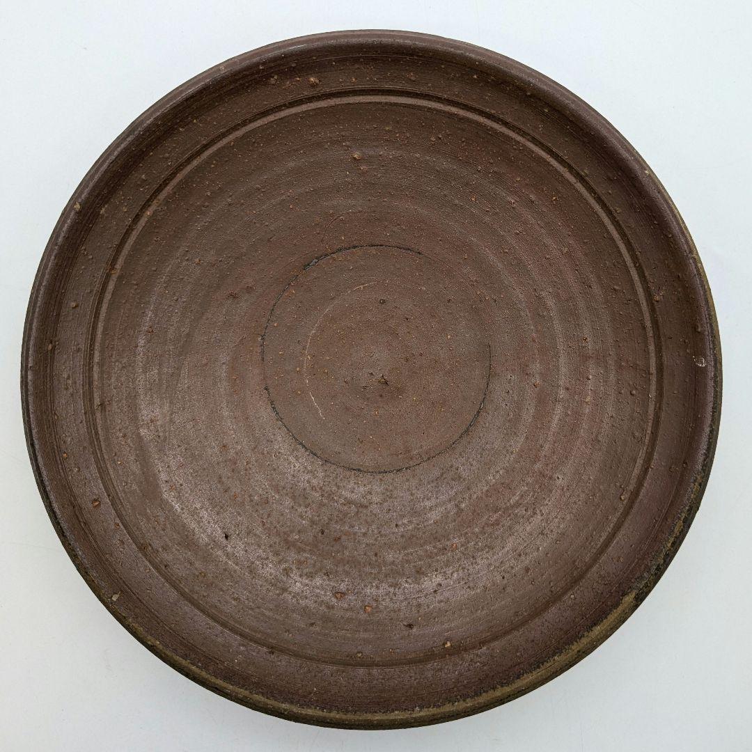 人間国宝 藤原雄 備前焼 皿 直径25cm 盛り皿 中皿 皿鉢 食器 工芸品