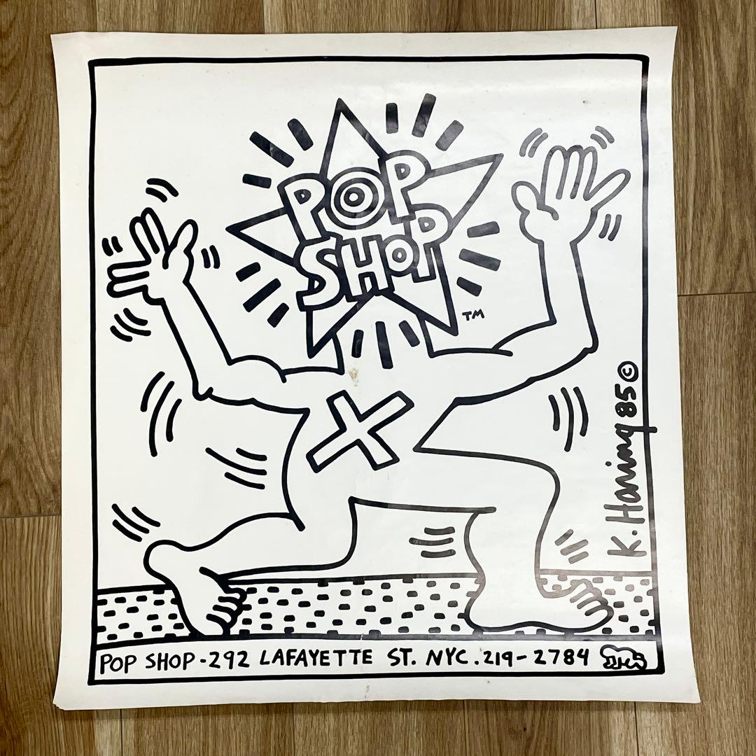 キースヘリング pop shop NY オリジナル・ポスター1985