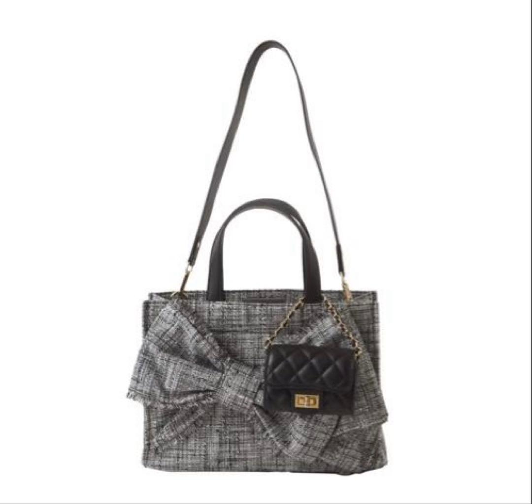 DIANA ミニBAGチャーム付き♪ビッグリボントートBAG 新品未使用品