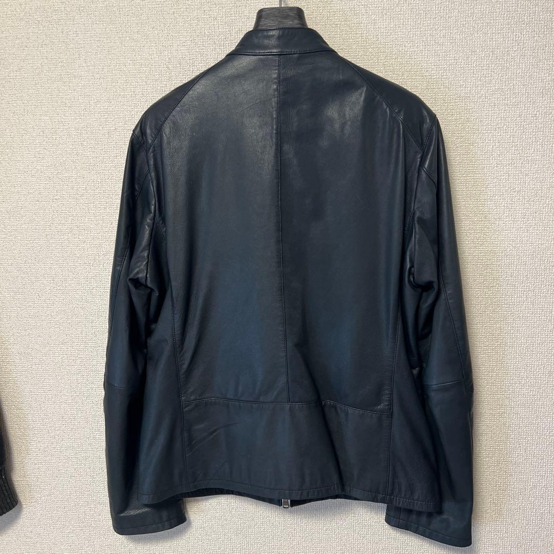 JOSEPH ゴートレザー　シングルライダース　ダークネイビー